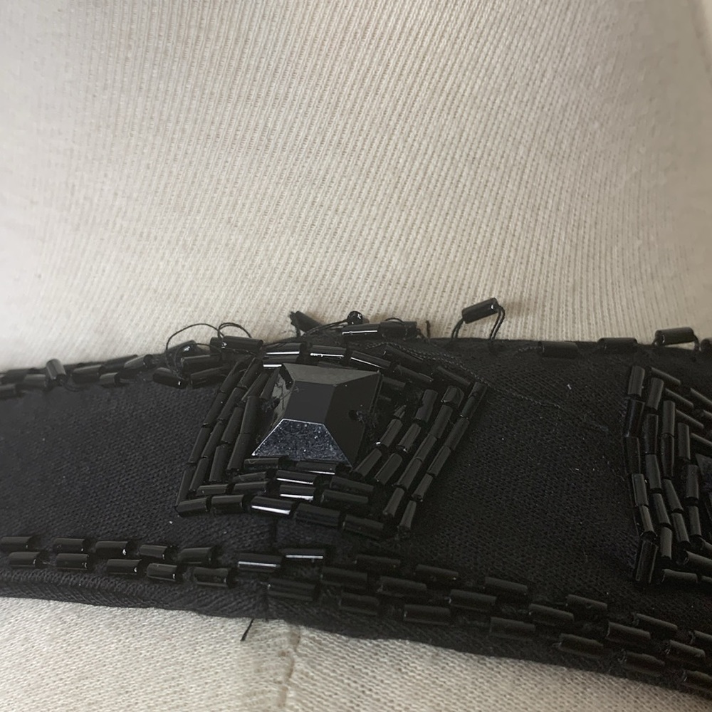 Adrienne Vittadini | Vintage Black Beaded Sequin Sheath Cocktail Party Dress S - Picture 13 of 17